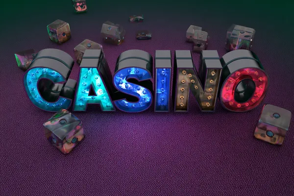 A woman smiling while playing online games on her laptop, surrounded by neon casino elements, showcasing PKTK’s diverse game collection.